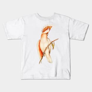 Australian Major Mitchell Cockatoo Bird Illustration Kids T-Shirt
